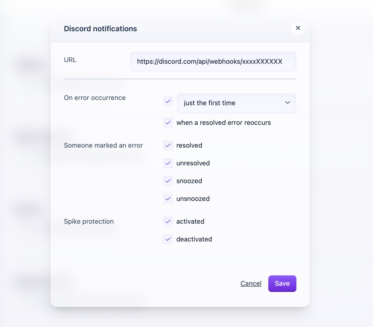 Screenshot of Discord settings